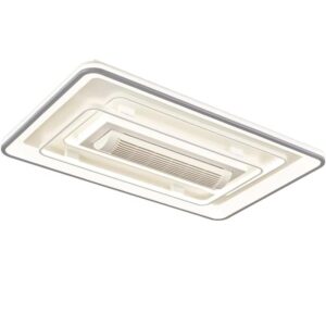 oltao Nirvana Flush Ceiling Light, Bladeless Fan with Dimmable 3 Colour LED