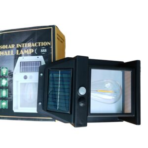 Tungsten Bulb led Solar Outdoor Garden Wall Light with Sensor Wireless ip65 Wall lamp