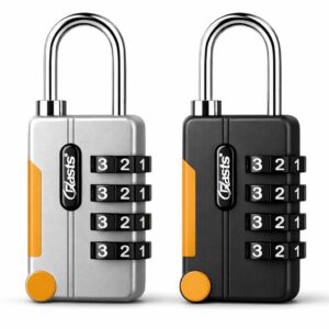Luggage Number Lock - 4 Digit Combination Padlocks with a Hardened Steel Shackle
