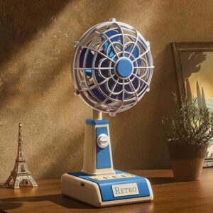 Retro Table Fan with 3 Speed Wind
