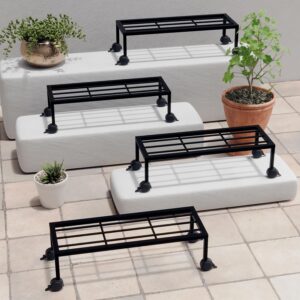 Lifelong Set of 4 Flower Pot / Plant Stand with Wheeles for Indoor & Outdoor