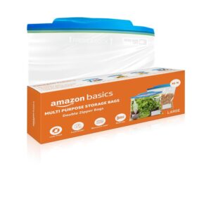 Amazon Basics - Multipurpose Zip Lock Storage Bags | 45 Count