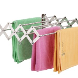 Synergy - 7 Rods - Premium Heavy Duty Stainless Steel Clothes Drying Stand Wall Mounted