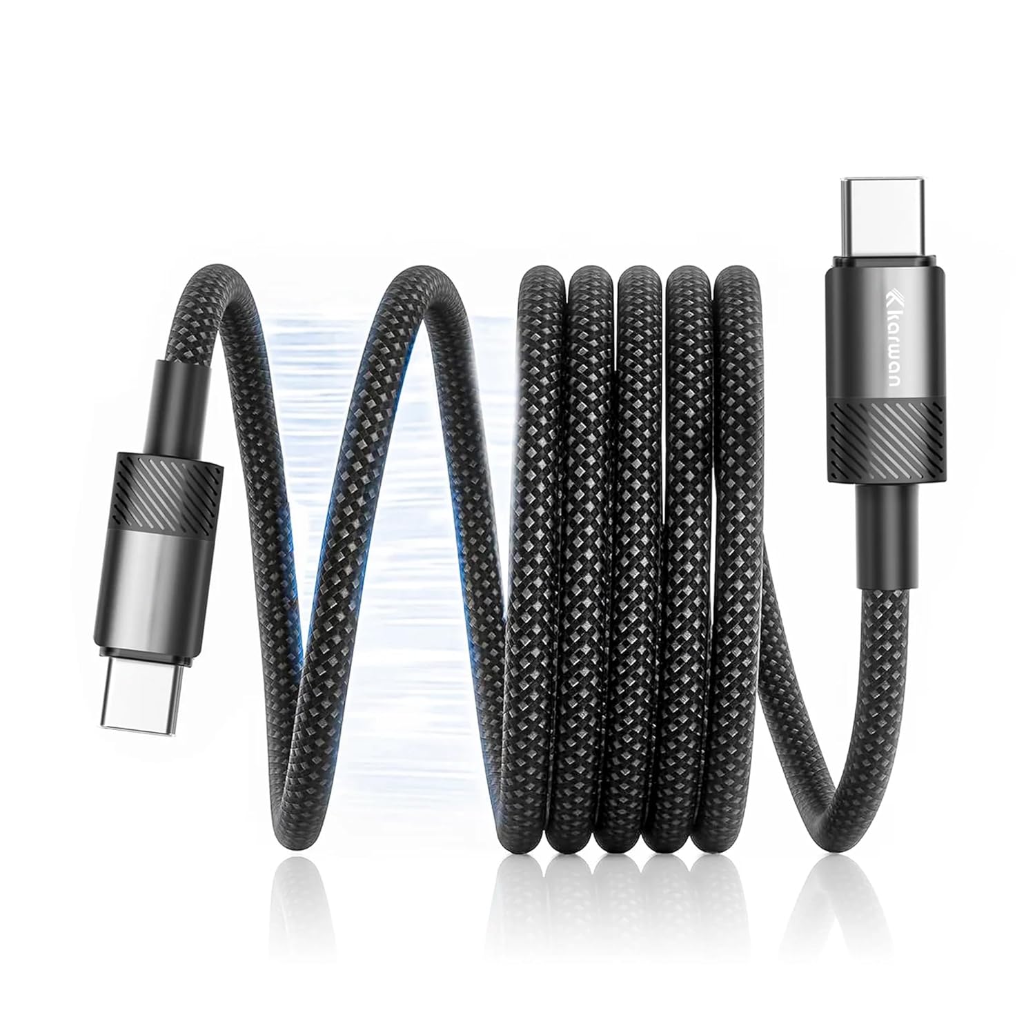 KARWAN 100W Magnetic USB Type C to Type C Cable