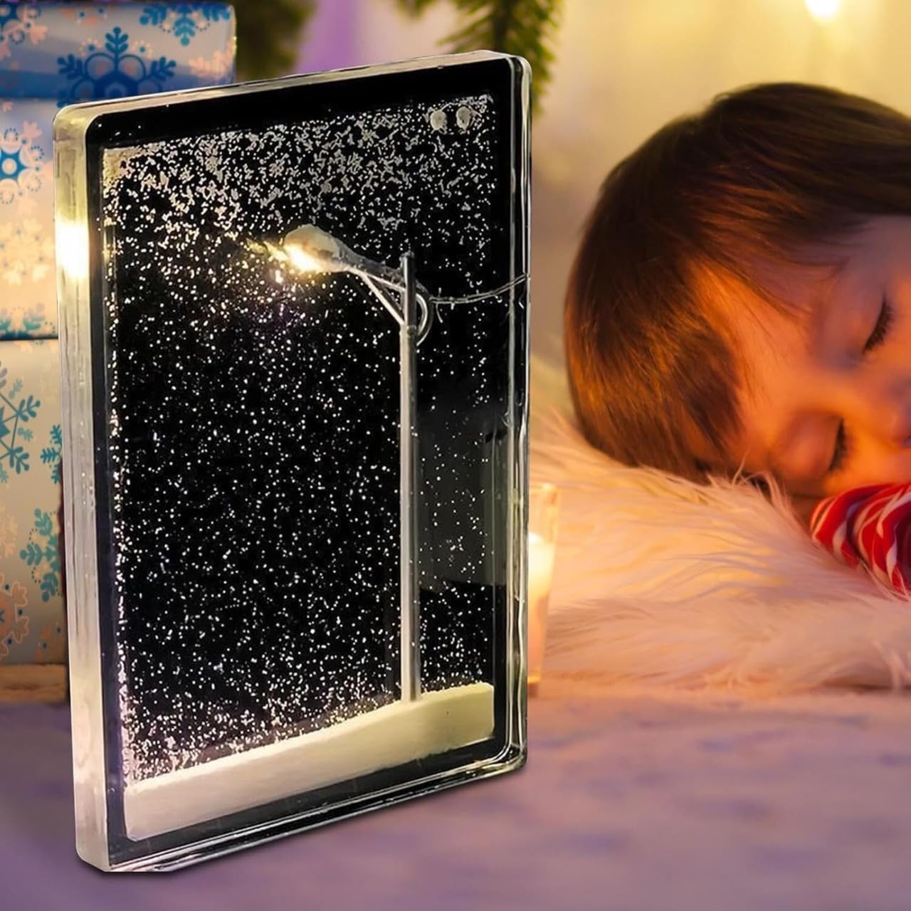 Desidiya DIY Snowfall Lamp with Street Light Snow lamp
